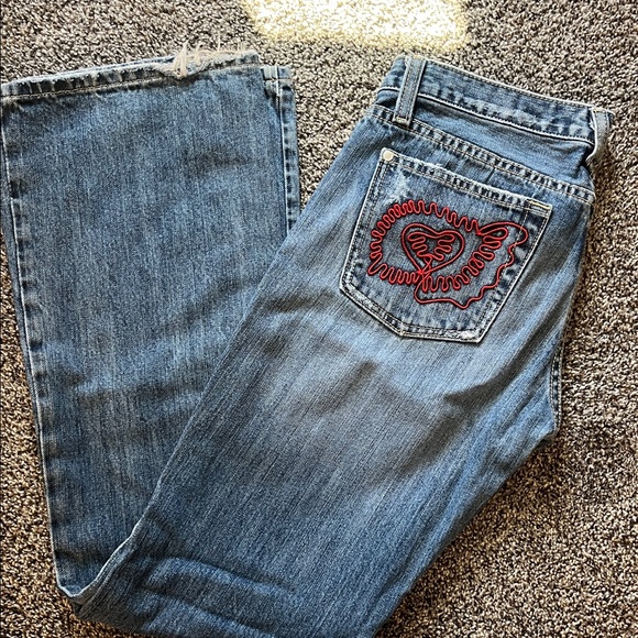 Miss Me Blue Jeans with Embroidery - Picture 1 of 12